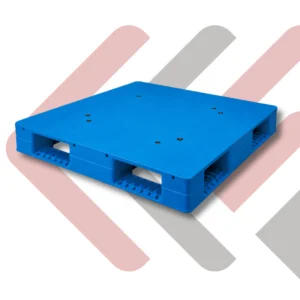 Estiba plástica de superficie lisa para almacenamiento, transporte y operaciones logísticas con alta resistencia.