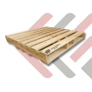 Estiba de madera tipo D diseñada para distribución y almacenamiento de carga.