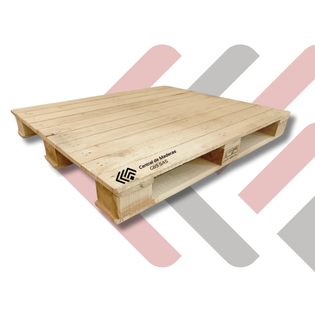 Estiba de madera tipo S para operaciones logísticas y manejo de carga